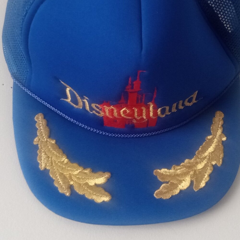 Authentic Walt Disney Productions Disneyland Adult Adjustable Mesh Cap Hat Blue
